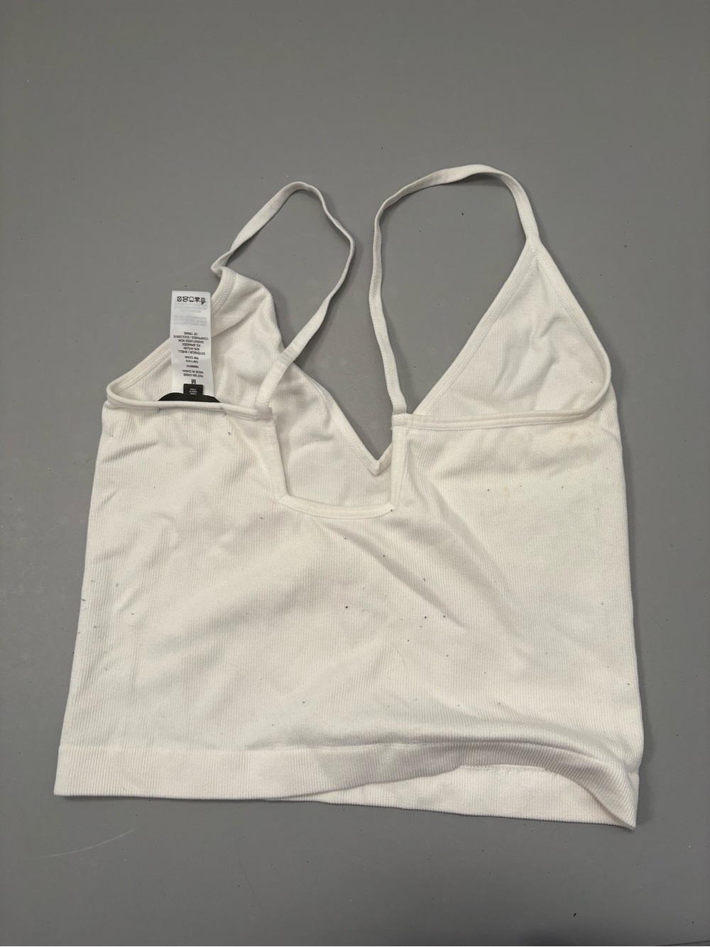 Dynamite White Ribbed V-Neck Cami - Picture 2 of 3